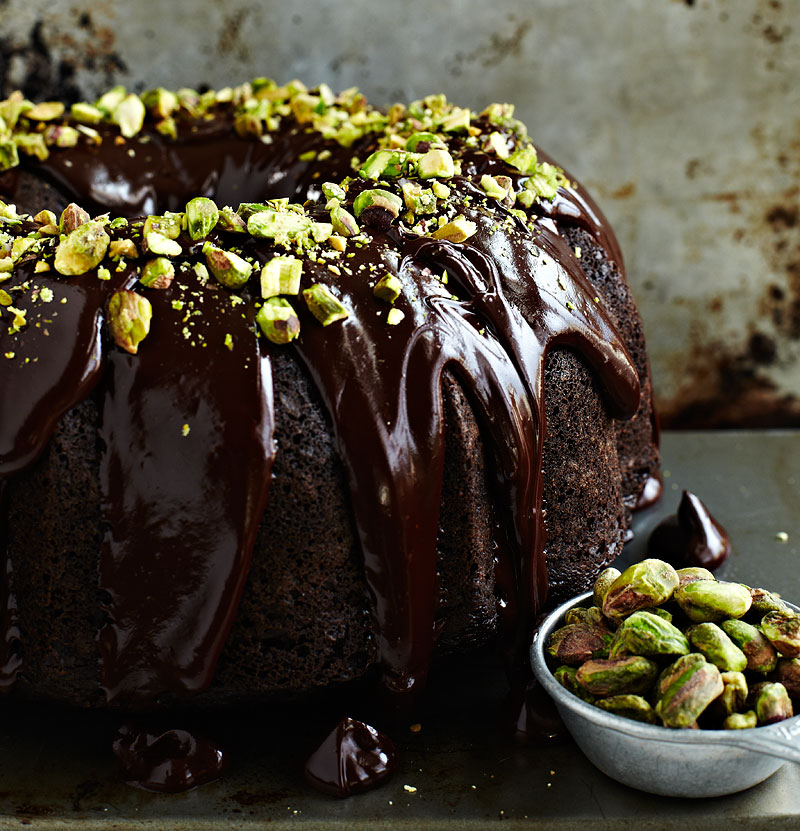 Chocolate and Pistachio Surprise Cake Recipe | Chocolate & Zucchini