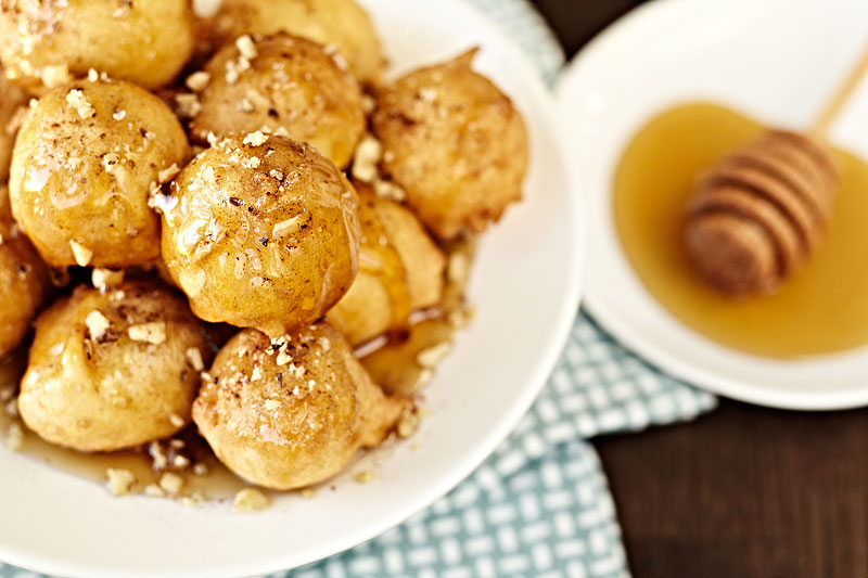 Loukoumades Greek Donuts With Honey Cinnamon And Walnuts The Eclectic Kitchen Crystal Cartier