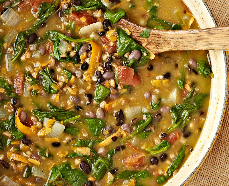 Hearty vegetable barley soup