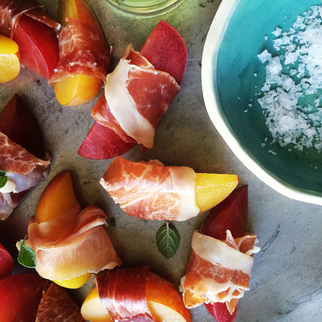plums, prosciutto, recipe, appetizer, food photographer, food photography, crystal cartier