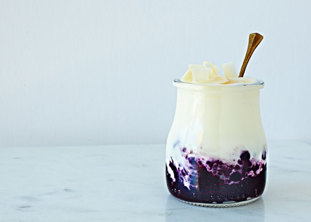 Homemade yogurt with blueberry chia jam